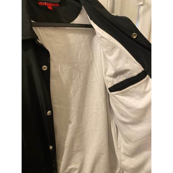 Supreme Big Apple Black Coaches Windbreaker Snap Button Coat Jacket Size Large - Picture 5 of 7